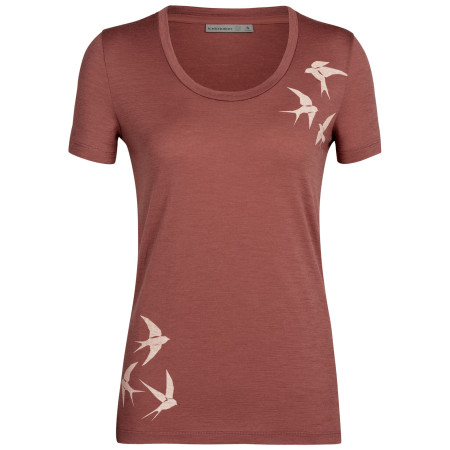 Damen-T-Shirt Icebreaker Women Tech Lite II SS ScpT rot grape