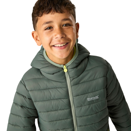 Kinder Winterjacke Regatta Junior Hooded Marizion Dark Forrest Green