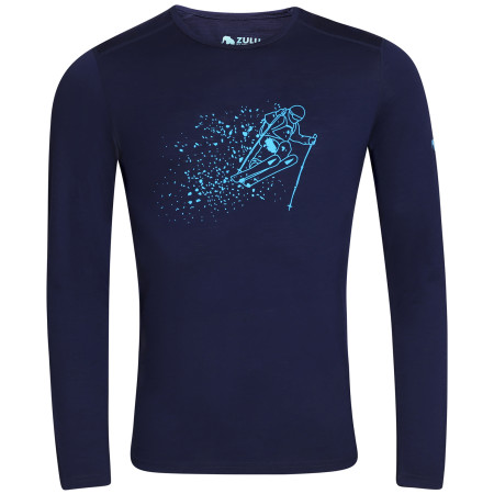 Herren-T-Shirt Zulu Merino Skier 160 Long blau Navy