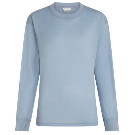 Damen-Funktionsshirt Icebreaker Women Mer 150 Tech Lite LS Relaxed Tee hellblau Zinc Blue
