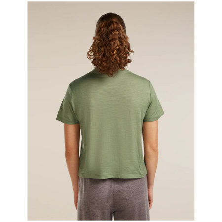 Damen-T-Shirt Icebreaker Merino 150 Tech Lite SS Crop Tee Seed Story