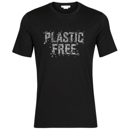 Herren-T-Shirt Icebreaker Tech Lite II SS Tee Plastic Free schwarz black