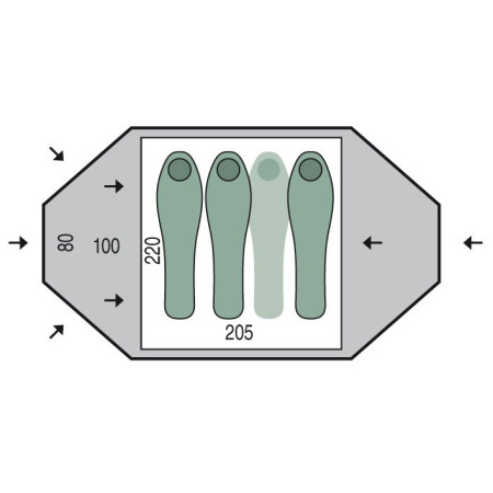 Zelt Pinguin Tornado 3