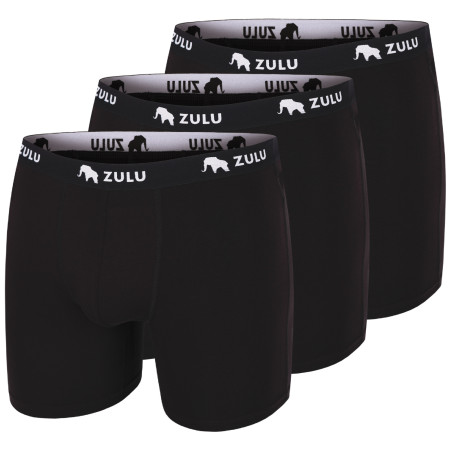 Herren-Boxershorts Zulu Bambus 210 6in 3-pack schwarz black
