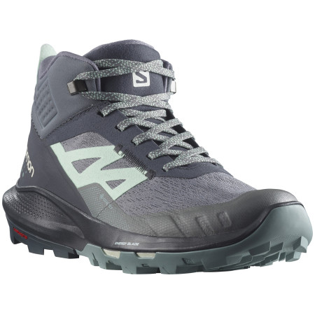 Damen Wanderschuhe Salomon Outpulse Mid Gore-Tex grau Ebony / Quiet Shade / Ebony