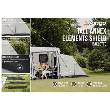Anbau fürs Vorzelt Vango Tall Annex Elements Shield - Balletto