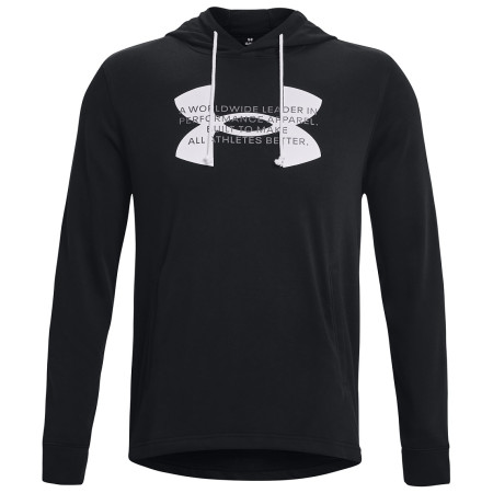 Herren-Sweatshirt Under Armour Rival Terry Logo Hoodie schwarz Black/Pitch Gray/Onyx White