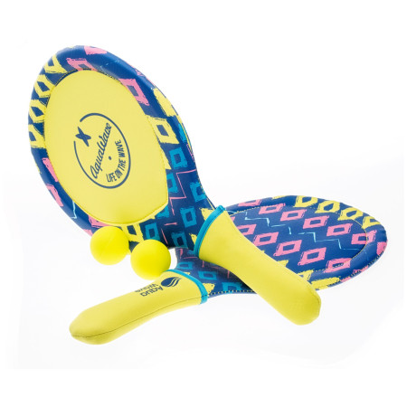 Beachtennis-Set Aquawave Silungur gelb RoyalBlueEtnoPrint/SulphurSpring