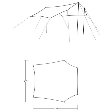 Zelterweiterung Outwell Canopy Tarp M