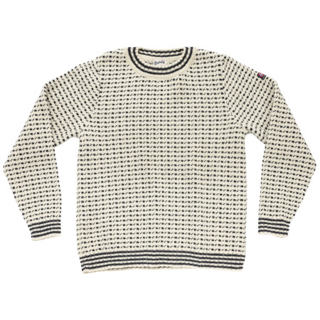 Pullover Devold Islender Refined Sweater weiß/schwarz OFFWHITE/INK