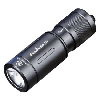 Aufladbare Taschenlampe Fenix E02R schwarz