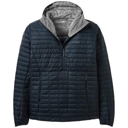 Herrenjacke Rab Microlighter Pullover Down Hoody blau