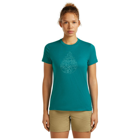 Damen-T-Shirt Icebreaker Women Merino 150 Tech Lite SS Tee Hike Path