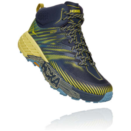 Herren Laufschuhe Hoka Speedgoat Mid 2 Gtx blau/gelb OmbreBlue/BlueSheen