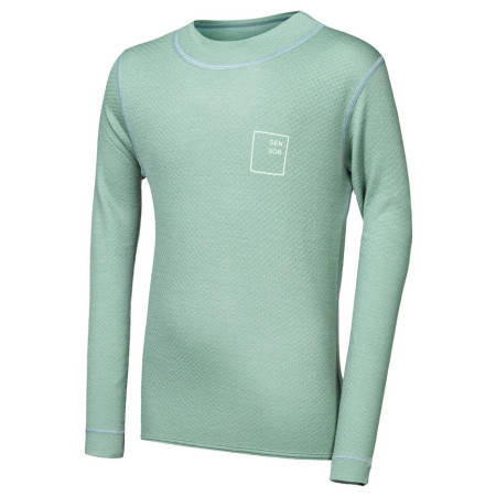 Kinder-Funktionsshirt Sensor Merino DF Logo Up Basil Green hellgrün Basil Green