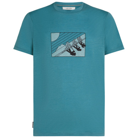 Herren T-Shirt Icebreaker Men Merino 150 Tech Lite SS Tee In The Wild hellblau Topaz