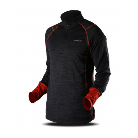 Herren-Sweatshirt Trimm Clinic grau/orange grey melange/ orange