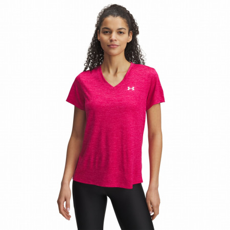 Damen-Funktionsshirt Under Armour Tech SSV - Twist rot Shaded Fuchsia / / White