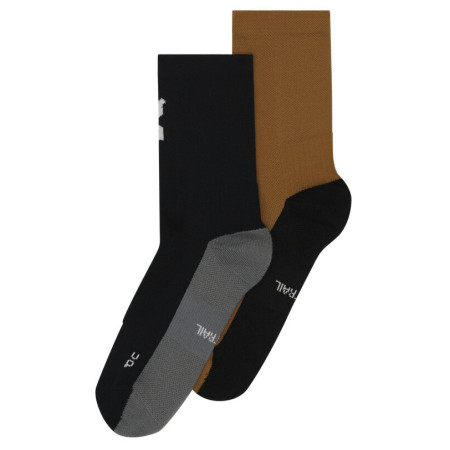 Socken On Running Trail Sock High 2-pack schwarz/orange Black/Sphinx