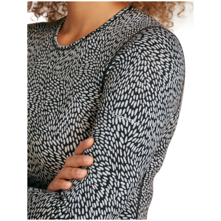 Damen-Funktionsshirt Icebreaker Women Merino 200 Oasis LS Crewe Flock Forms AOP