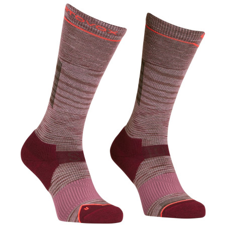 Damensocken Ortovox Ski Tour Lt Comp Long Socks W rosa mountain rose blend