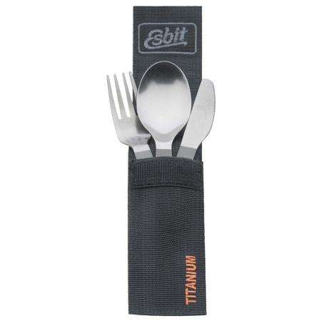 Titan-Besteck Esbit mit Karabiner und Hülle