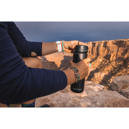 Edelstahlflasche Klean Kanteen Wide w/Wide Loop Cap - brushed stainless 800 ml