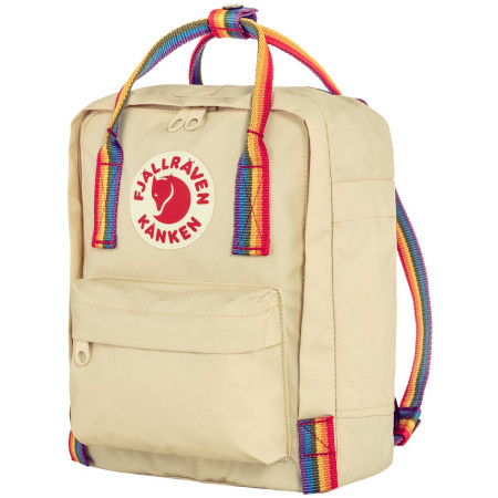 Rucksack Fjällräven Kånken Rainbow Mini beige Light Oak-Rainbow Pattern