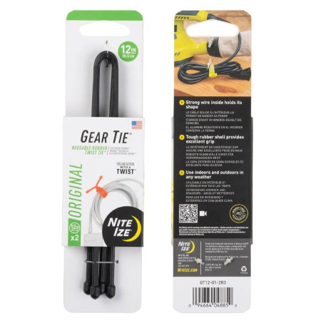 Bindedraht Nite Ize Gear Tie 12" schwarz Černá