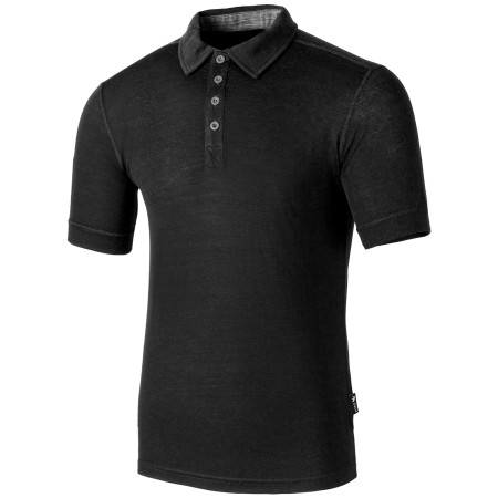 Herren-T-Shirt Zulu Merino 160 Polo schwarz black
