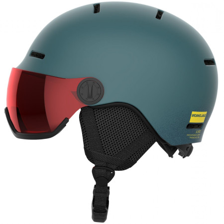 Kinder Skihelm Salomon Orka Visor dunkelblau North Atlantic