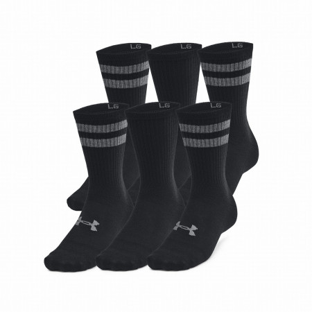 Socken-Set Under Armour Essential 6Pk Crew schwarz Black/Black/Castlerock