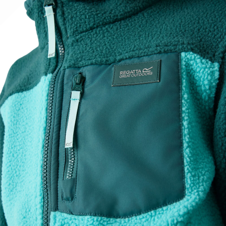 Kinder-Funktions-Sweatshirt Regatta Junior Frankie Warm Fleece Mediterranea/Turquoise