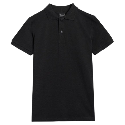 Kinder-T-Shirt 4F Polo Shirt M614 schwarz DEEP BLACK
