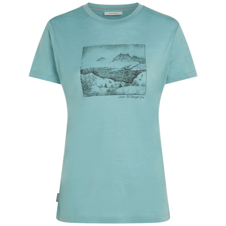 Damen-T-Shirt Icebreaker Women Merino 150 Tech Lite SS Tee Terrain hellblau Hydro