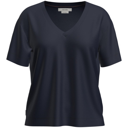 Damen-Funktionsshirt Icebreaker W Mer 150 Tech Lite SS Relax V Neck Tee dunkelblau Midnight Navy