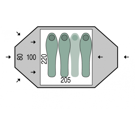 Zelt Pinguin Tornado 3 Duralu