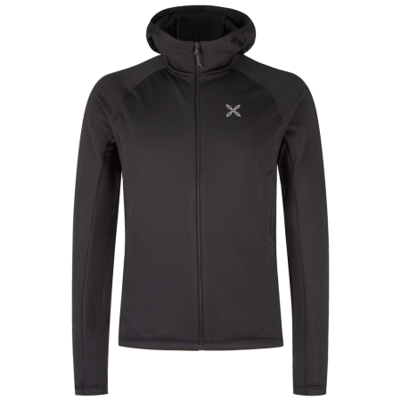 Herren Funktions-Sweatshirt Montura Fadis Grid Hooded Maglia schwarz Black