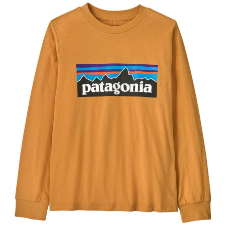 Kinder-T-Shirt Patagonia K's L/S P-6 Logo T-Shirt - Dried Mango orange Dried Mango