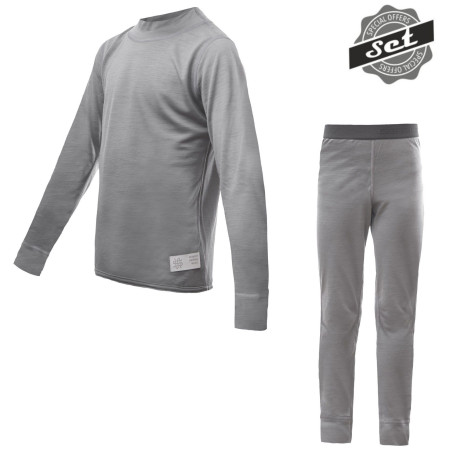 Kinder-Funktionsunterwäsche Sensor Merino Active Set grau