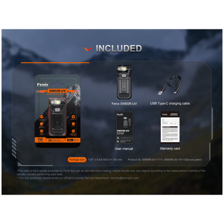 Taschenlampe Fenix SW05R-UV