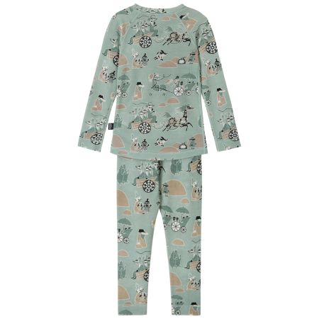 Kinder-Funktionsunterwäsche Reima Moomin Trivsam Airy Green grün Airy Green