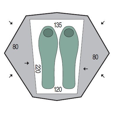 Ultraleichtes Zelt Pinguin Aero 2 DAC