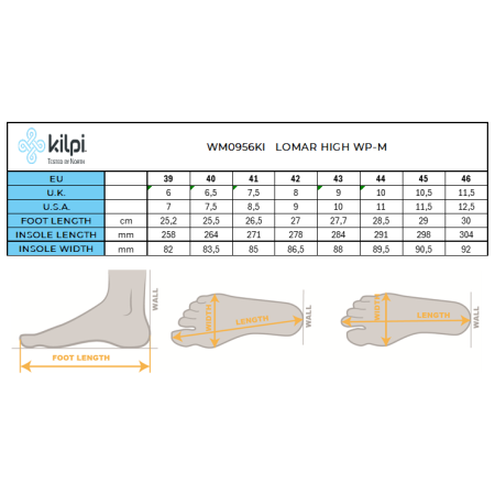 Herrenschuhe Kilpi Lomar High Wp-M