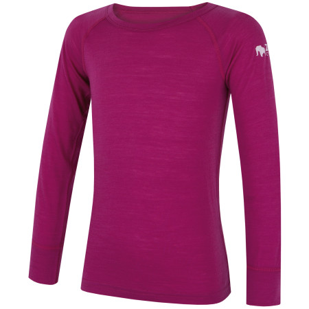 Kinder-T-Shirt Zulu Merino 160 Long lila purple
