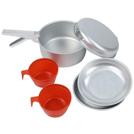 Geschirrset Regatta 2 Psn Alu Cookset silber Silver