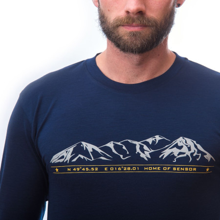 Herren-Funktionsshirt Sensor Merino Active Pt Mountains Langarm