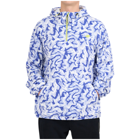 Herren-Sweatshirt 4F Fleece M483 weiß/blau Cobalt Allover