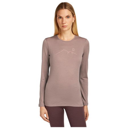 Damen-Funktionsshirt Icebreaker Women Merino 200 Oasis LS Crewe Rainer Ridge