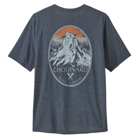 Herren-T-Shirt Patagonia M's Cap Cool Daily Graphic Shirt - Lands grau Chouinard Crest: Smolder Blue X-Dye